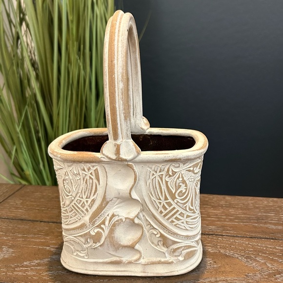 VINTAGE Rustic Country French Pottery Planter Vase - by Frohreich Barn Buckets - Picture 4 of 8